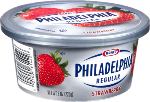 Philadelphia Strawberry Cream Cheese Perspective: left