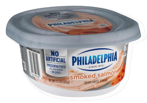 Kraft Philadelphia Salmon Cream Cheese Perspective: left