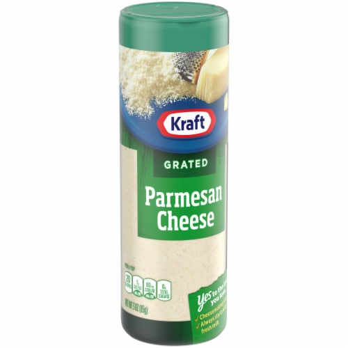 Kraft Parmesan Grated Cheese, 3 oz Shaker Perspective: left