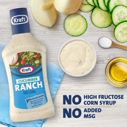 Kraft Cucumber Ranch Salad Dressing Perspective: left