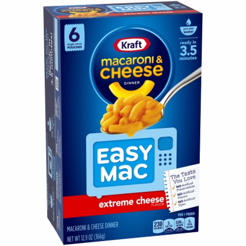 Kraft Easy Mac Extreme Cheese Flavor Macaroni & Cheese Dinner Perspective: left