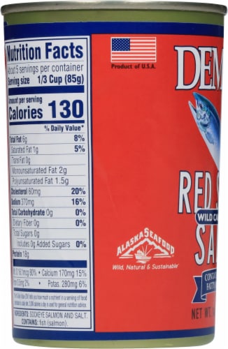 Deming's® Red Sockeye Wild Caught Alaskan Salmon Perspective: left