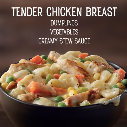Marie Callender's Creamy Chicken & Dumplings Bowl Frozen Meal Perspective: left