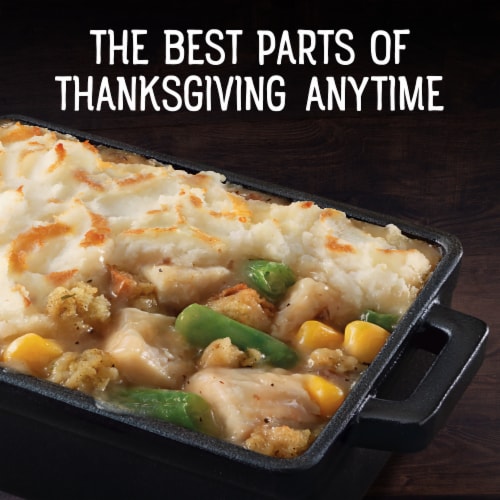 Marie Callender's Turkey And Stuffing Thanksgiving Pie Frozen Meal Perspective: left