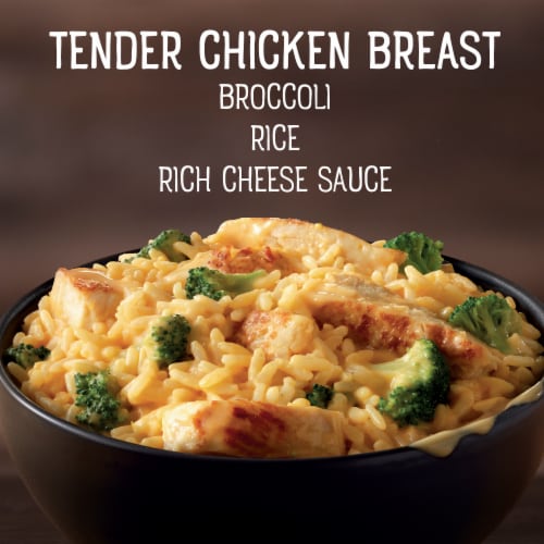 Marie Callender's Aged Cheddar Cheesy Chicken & Rice Bowl Frozen Meal Perspective: left