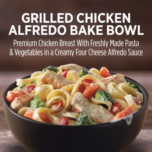 Marie Callender's Grilled Chicken Alfredo Bake Bowl Frozen Meal Perspective: left