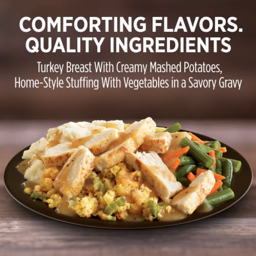 Marie Callender's Roasted Turkey Breast & Stuffing Frozen Meal Perspective: left
