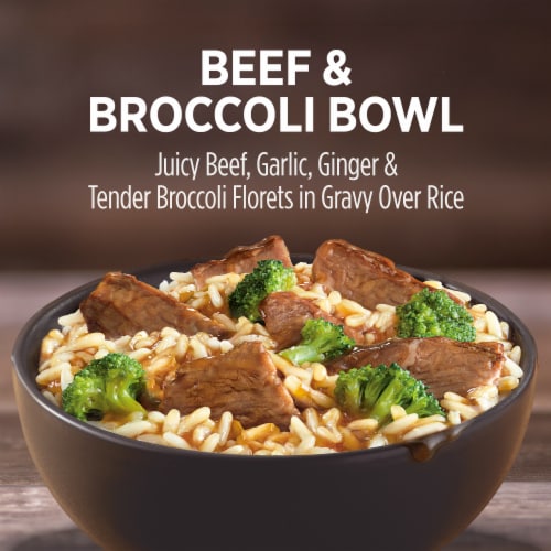 Marie Callender's Tender Ginger Beef And Broccoli Bowl Frozen Meal Perspective: left