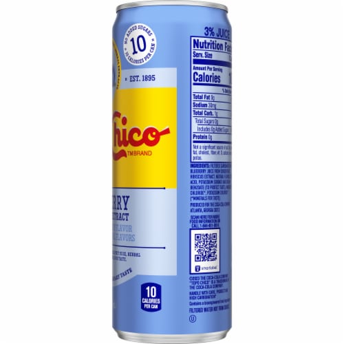 Topo Chico Sabores Blueberry Sparkling Water Can Perspective: left