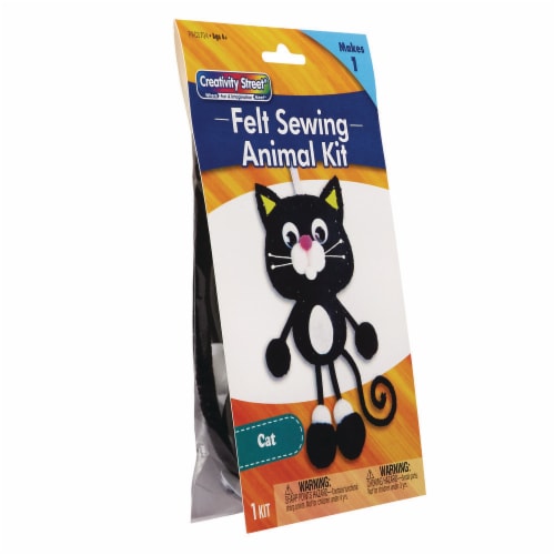 Creativity Street® Felt Sewing Animal Kit - Cat Perspective: left
