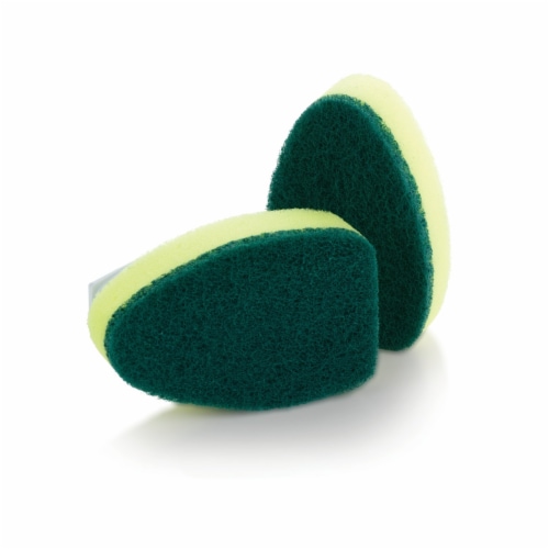 Scotch-Brite® Heavy-Duty Dishwand Refill Sponge Heads Perspective: left