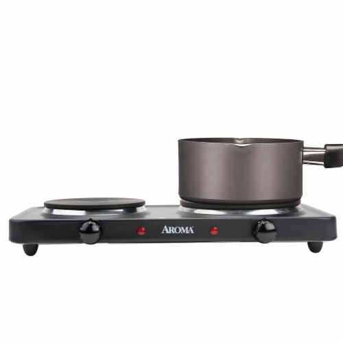 Aroma® Double Burner Hot Plate Perspective: left