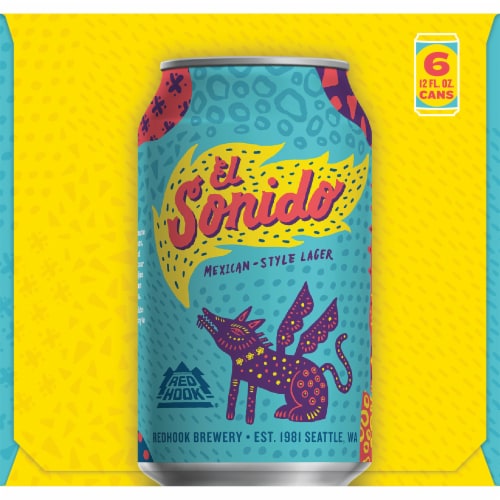 Redhook Brewery El Sonido Mexican-Style Lager Beer Perspective: left