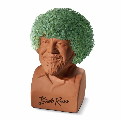 Bob Ross Chia Pet (blue shirt version) Perspective: left