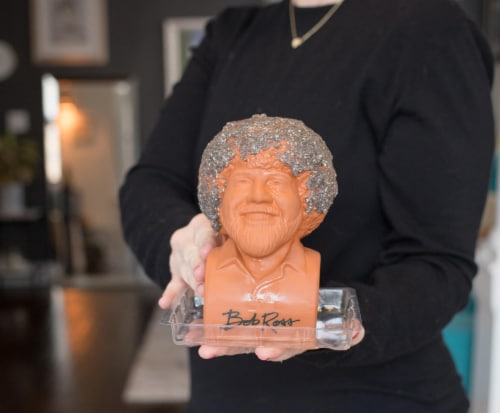  Chia Pet Bob Ross with Seed Pack, Decorative Pottery