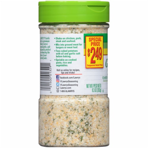 Lawry's Garlic Salt Perspective: left