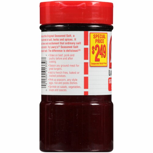 Lawry's Seasoned Salt Shaker Perspective: left
