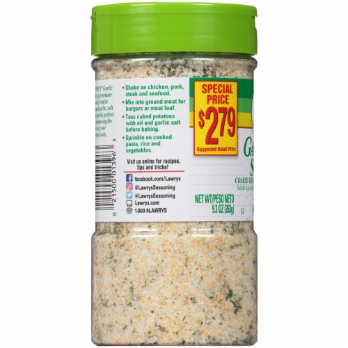 Lawry's Garlic Salt Shaker Perspective: left