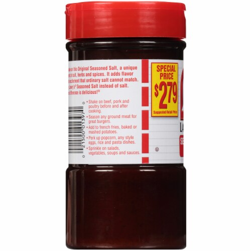 Lawry's Seasoned Salt Shaker Perspective: left