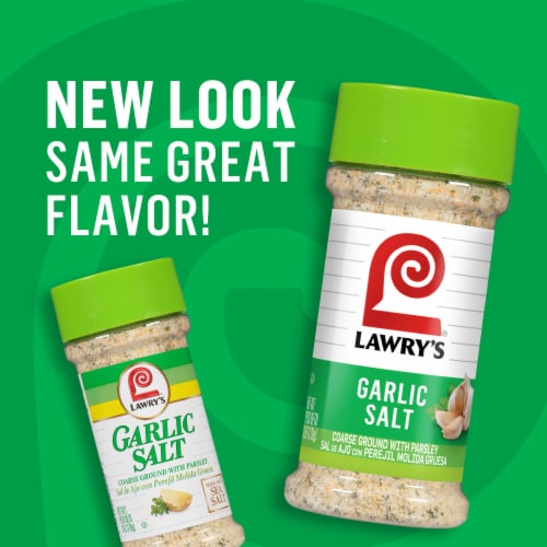 Lawry's Coarse Ground With Parsley Garlic Salt Perspective: left