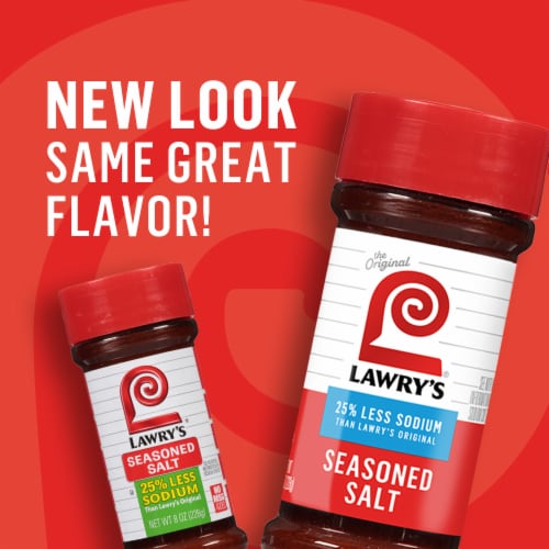 Lawry's 25% Less Sodium Seasoned Salt Perspective: left