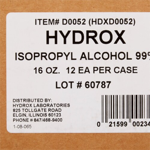McKesson Antiseptic Isopropyl Alcohol 16 oz. Bottle Topical Liquid 91% Strength , 12 Ct Perspective: left