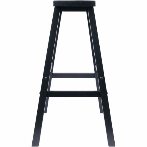 Winsome 29 Bar Saddle Stool in Black Perspective: left