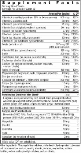Rainbow Light Performance Energy for Men Tablets Perspective: left