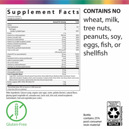 Rainbow Light Men's Multivitamin Gummies Perspective: left