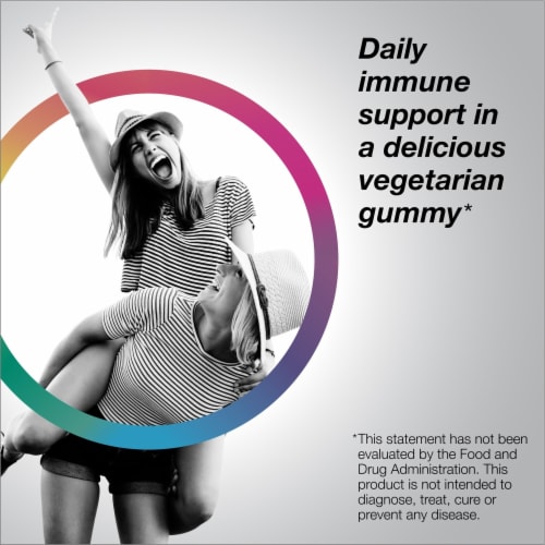 Rainbow Light Elderberry Vitamin Gummies Immune Support Supplement Perspective: left