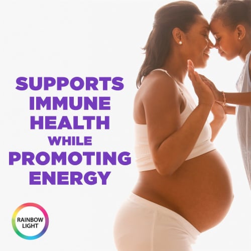 Rainbow Light 35+ Mom and Baby Multivitamin Prenatal Vitamins Perspective: left