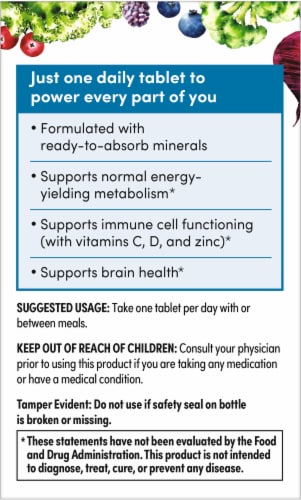 Rainbow Light Men's One Multivitamin Supplement Tablets Perspective: left
