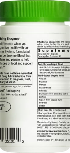 Rainbow Light Advanced Enzyme System Digestive Health Capsules Perspective: left