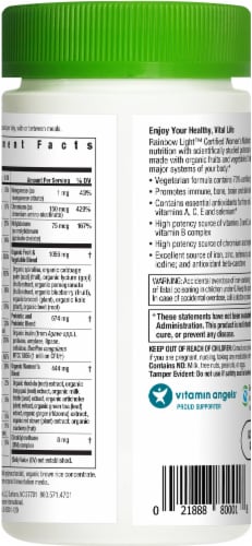 Rainbow Light Organic Women's Multivitamin Vegetarian Capsules Perspective: left