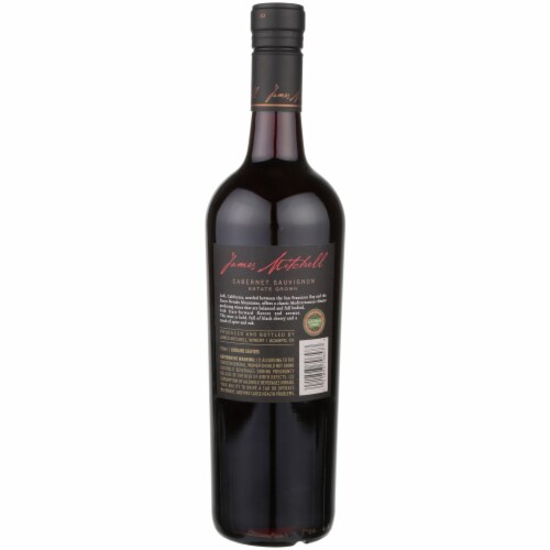 James Mitchell Estate Grown Cabernet Sauvignon California Red Wine Perspective: left