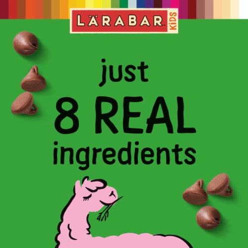 Larabar Kids Bakes Chocolate Chip Cookie Bars Perspective: left