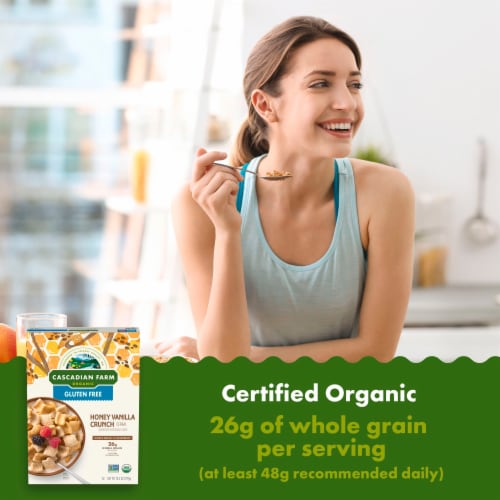 Cascadian Farm™ Gluten Free Organic Honey Vanilla Crunch Cereal Perspective: left