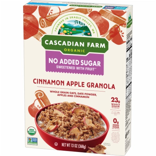 Cascadian Farm™ Organic No Added Sugar Cinnamon Apple Granola Perspective: left