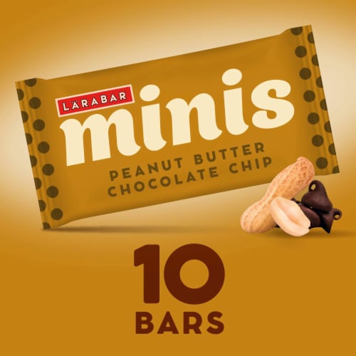 Larabar Minis Peanut Butter Chocolate Chip Fruit and Nut Bars Perspective: left