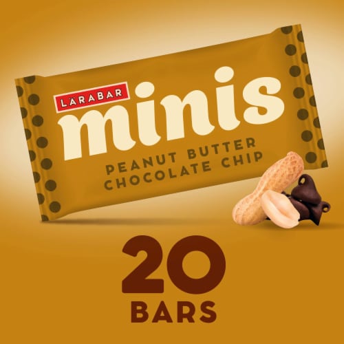 Larabar Minis Peanut Butter Chocolate Chip Fruit and Nut bars Perspective: left