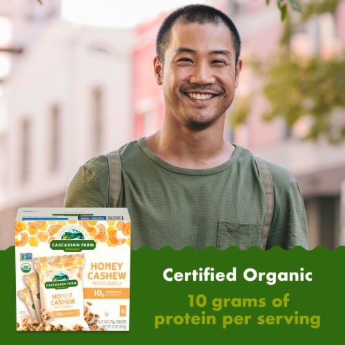 Cascadian Farm Organic Honey Cashew Protein Granola Perspective: left