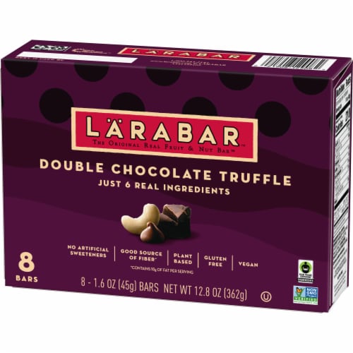 Larabar Double Chocolate Truffle Fruit and Nut bars Perspective: left