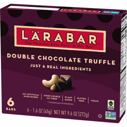 Larabar Double Chocolate Truffle Gluten Free Vegan Fruit & Nut Bars Perspective: left