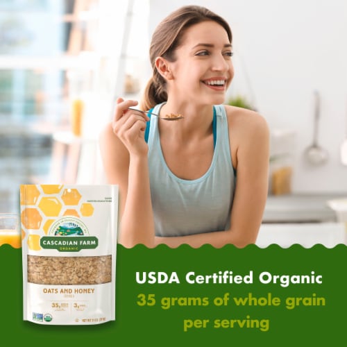Cascadian Farm Organic® Oats and Honey Granola Perspective: left