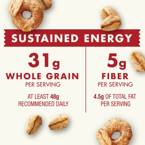 Cascadian Farm Organic Cinnamon Oat Clusters Breakfast Cereal Perspective: left