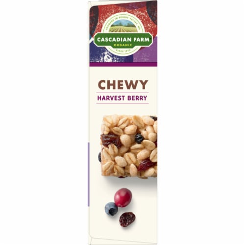 Cascadian Farm Organic Harvest Berry Chewy Granola Bars Perspective: left
