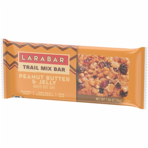 Larabar Trail Mix Peanut Butter and Jelly Baked Nut Bar Perspective: left