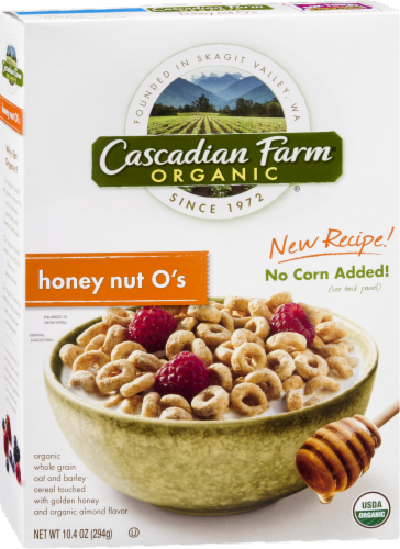 Cascadian Farm Honey Nut O's Cereal Perspective: left