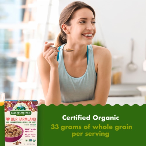 Cascadian Farm™ Organic Whole Grain Fruit and Nut Granola Perspective: left