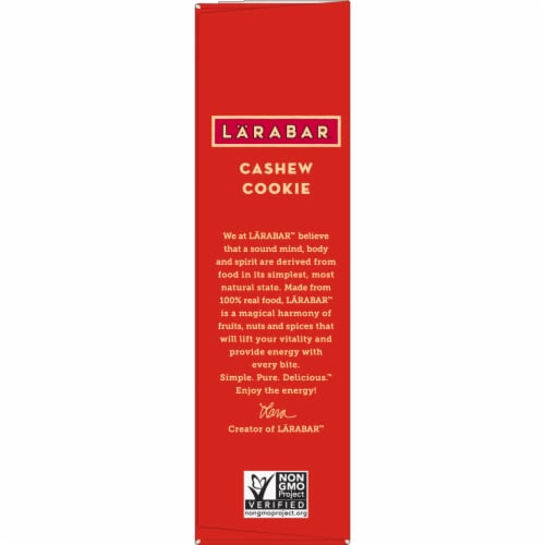 Larabar Cashew Cookie Fruit and Nut Bars Perspective: left